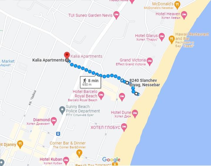 Kalia Apartment Sunny Beach 2-Zimmer+Balkon Top Luaran gambar